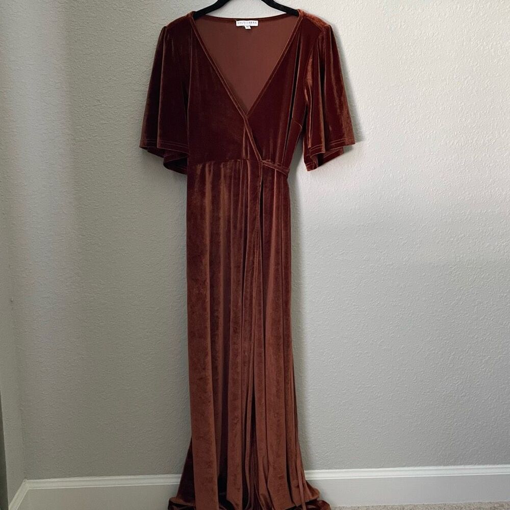 Baltic Born Meghan Velvet Wrap Maxi Dress Size Medium